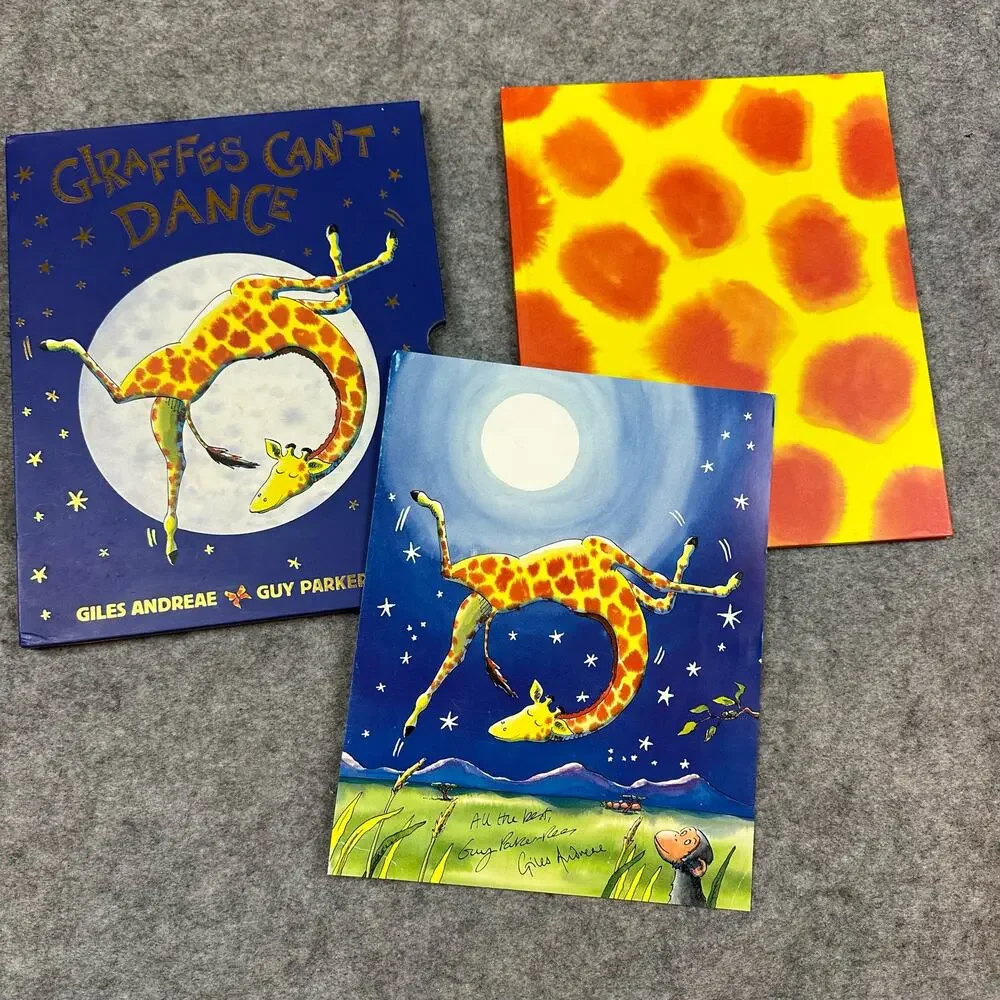 Giraffes Can't Dance Andreae Rees AUTOGRAPHED SIGNED Boxed Hardcover Deluxe Set